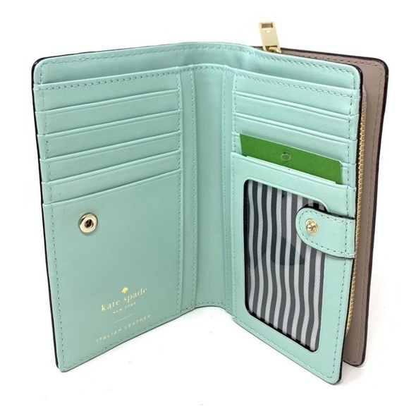 Kate Spade Phillips Road Grey/ Misty Mint Wallet - Picture 4 of 6